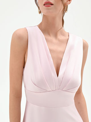 rinascimento pink dress RINASCIMENTO Ruched Sleevless Pencil Dress Stretch Jersey Fuchsia Magenta L XL