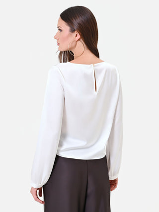 White Satin Blouse