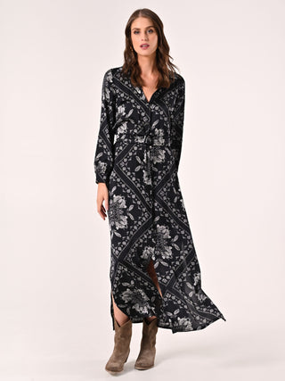 Abito in Raso stampa Paisley