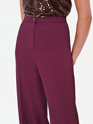 Pantalone palazzo bordeaux