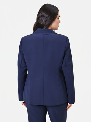 Giacca Curvy Due Bottoni Blu