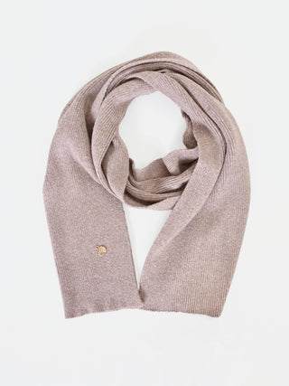 Écharpe en maille côtelée beige tourterelle avec points lumineux
