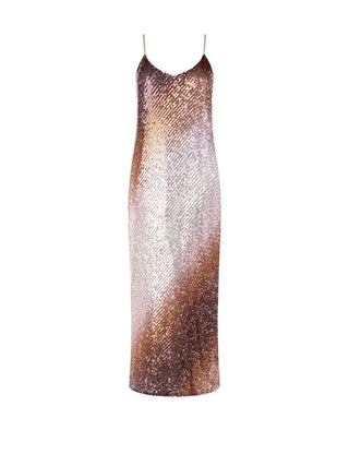 Abito Sottoveste in Paillettes Sfumate