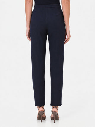 Pantalone Studio in crepe blu navy