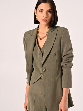Army Green Polyviscose Jacket