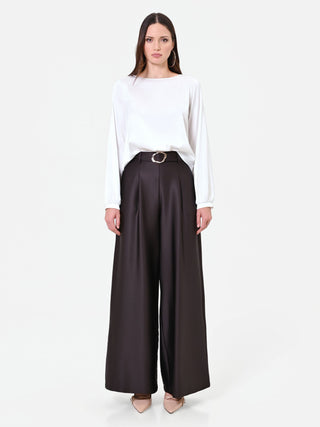 White Satin Blouse