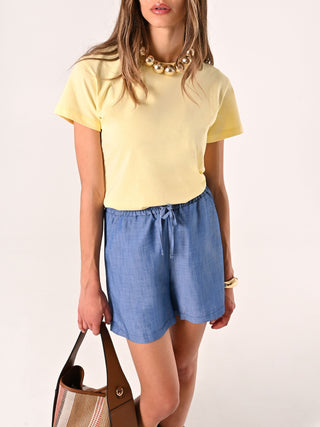 Chambray Shorts