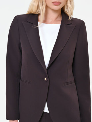 Blazer cintré brun foncé
