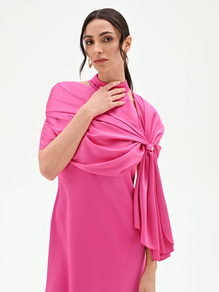 Fuchsia Satin Stole