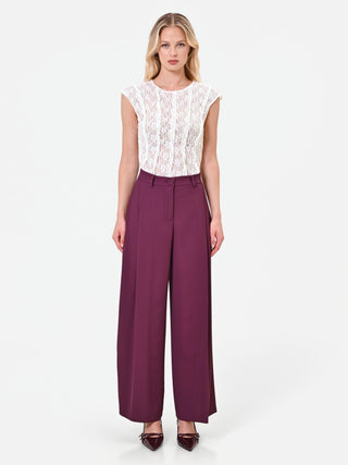 Fluid Burgundy Palazzo Pants