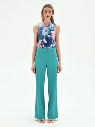 Turkusowe spodnie palazzo