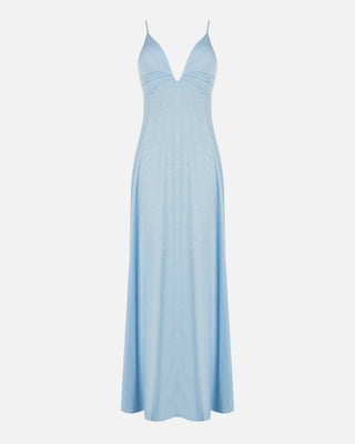 Vestito lungo azzurro