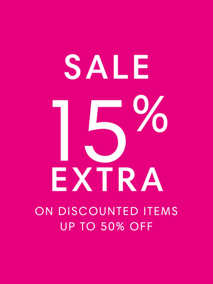 Extra 15% discount on sales up to 50% off