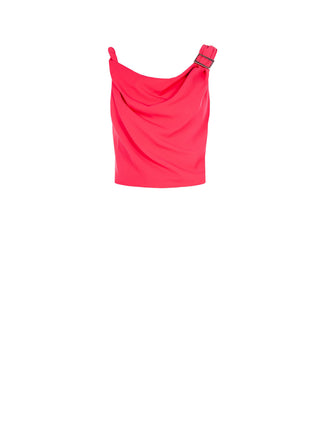 Fuchsia Top with Asymmetric Straps