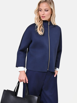 Cappa corta blu in scuba soft