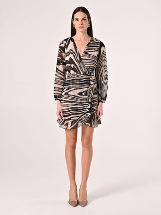Animal-Print Dress with Ruffles