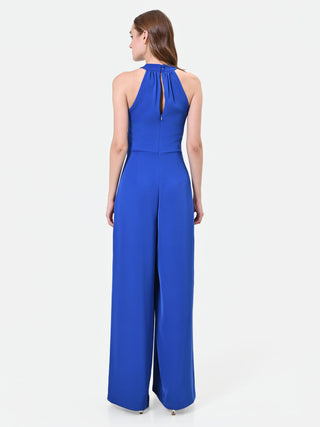 Royal Blue Halter Neck Jumpsuit