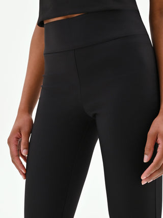 Black Flared Technical Trousers