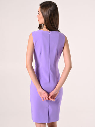 Robe fourreau en tissu technique lavande