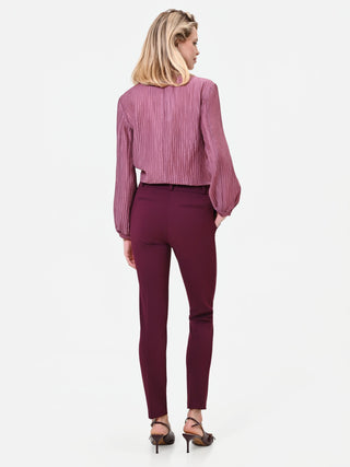 Pantalone skinny bordeaux rosso