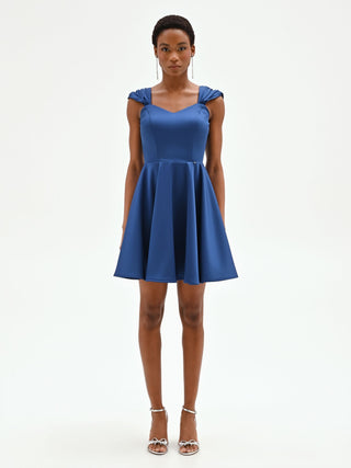 Bright Blue Sweetheart Mini Dress