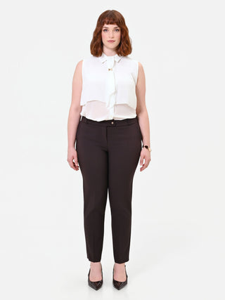 cigarette pants for curvy women The Best Trousers Figures From an Editor Who Knows Meet your new favorite work pants Unique Vintage Plus Size Indigo