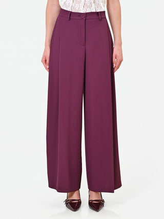 Fluid Burgundy Palazzo Pants