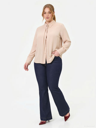 Camcia curvy con bottone gioiello