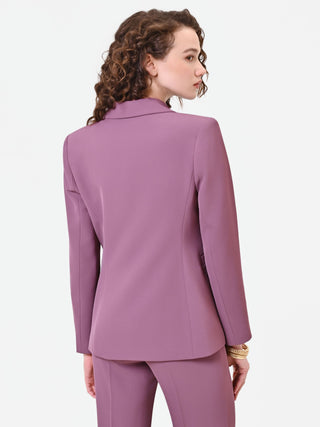 Dusty Pink Double-Breasted Blazer