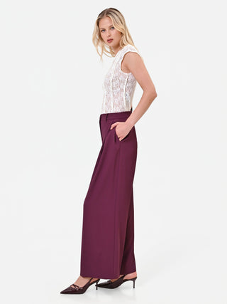 Fluid Burgundy Palazzo Pants