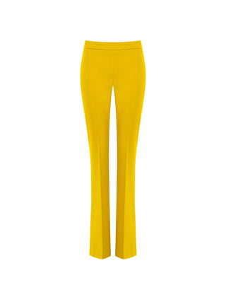 Oil Green High-Waisted Trousers