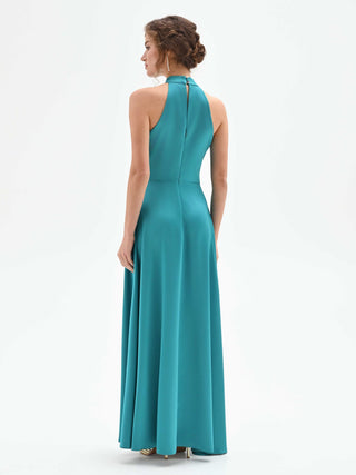 Atelier emerald green satin halterneck gown Rinascimento Atelier emerald green satin halterneck gown Rinascimento