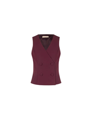 Gilet croisé bordeaux
