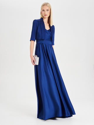 Coprispalle in Raso Rinascimento atelier Blu