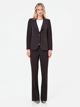 Blazer cintré brun foncé