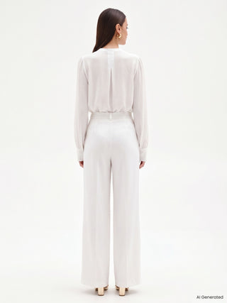 White linen trousers