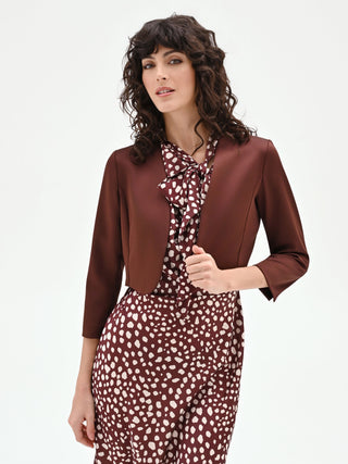 Coprispalle marrone in raso