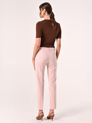 Pale Pink Trousers in Technical Fabric