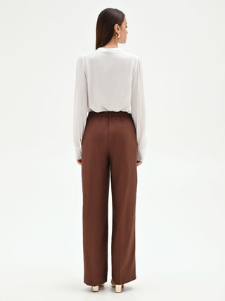 Chocolate Linen Trousers
