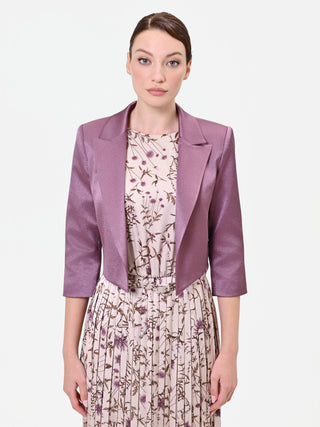 Kurze Satinjacke in Altrosa
