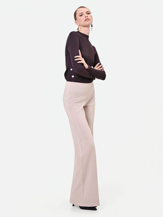 Flared Hose in Beige-Taupe