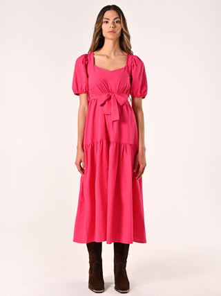 Abito Fuxia in Misto Cotone