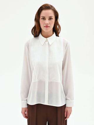 Off-White Plissé-Plastron Shirt