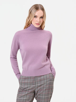 Maglia dolcevita lilla polveroso