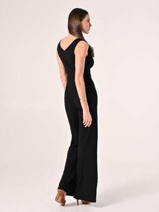 Black Jumpsuit with Cut-out Detail