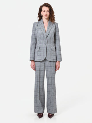 Glencheck-Blazer in Grau