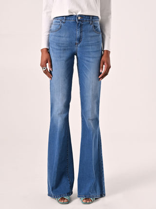 Light Wash Flared Jeans