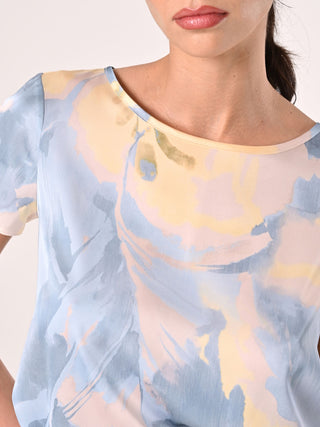 Blusa stampa Azzurra & Gialla