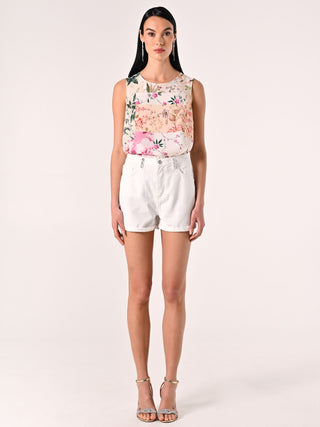 White Denim Shorts