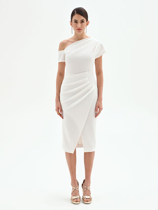 Cinq A Sept Camron Abito Midi Donna Bianco 00 Cinq A Sept Camron Abito Midi Donna Bianco 00